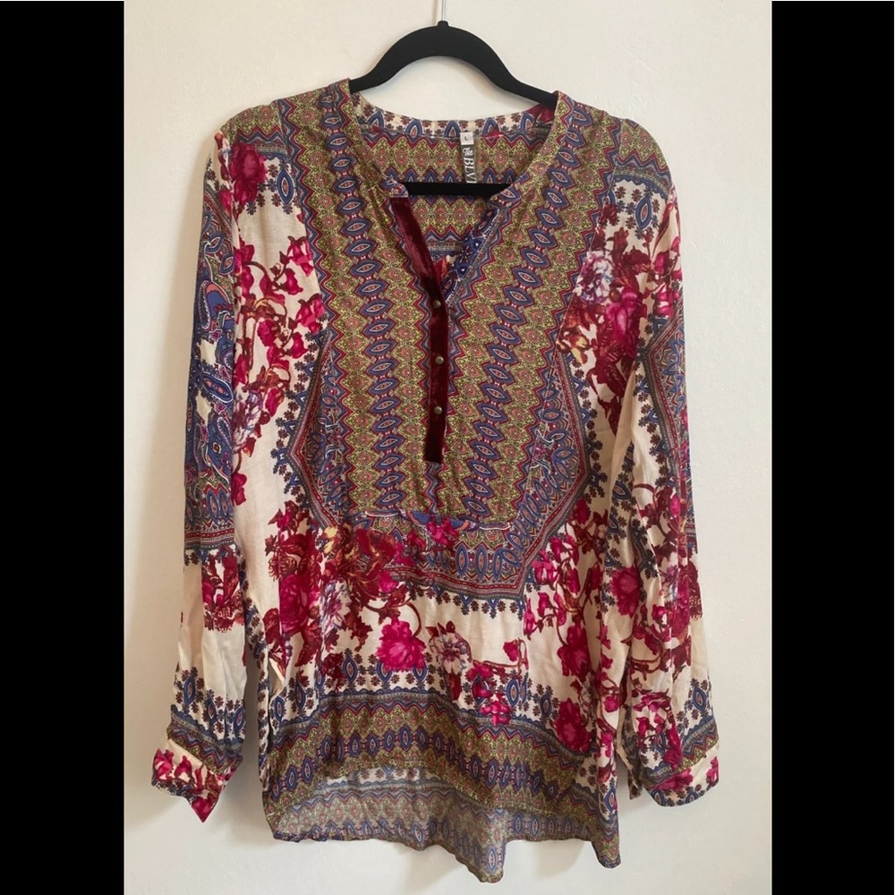 The Blvd Floral Tunic Blouse